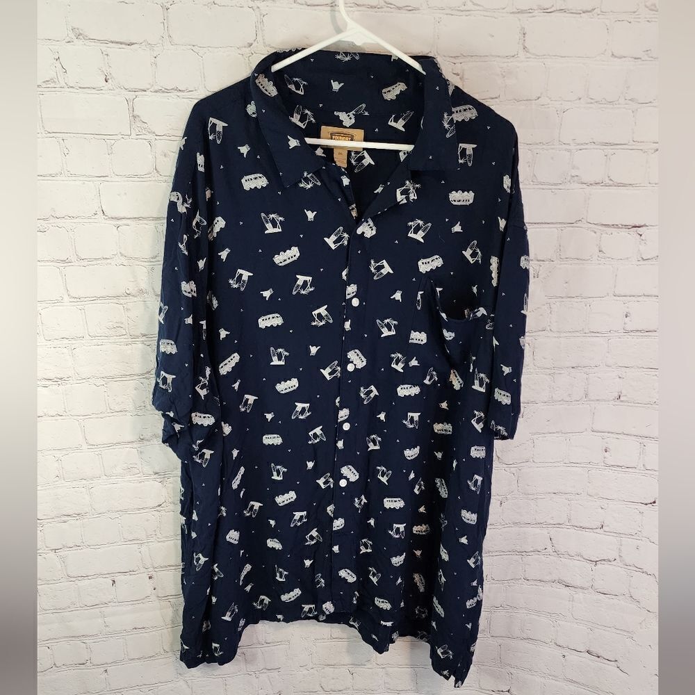 Men's The Foundry Supply Co Hawaiian shirt, size 3XL